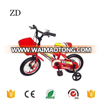 Hebei Zandi factory hot sale children bicycle with training wheels 12 14 15 16 18 20 yellow red blue kids dirt bikes for sale